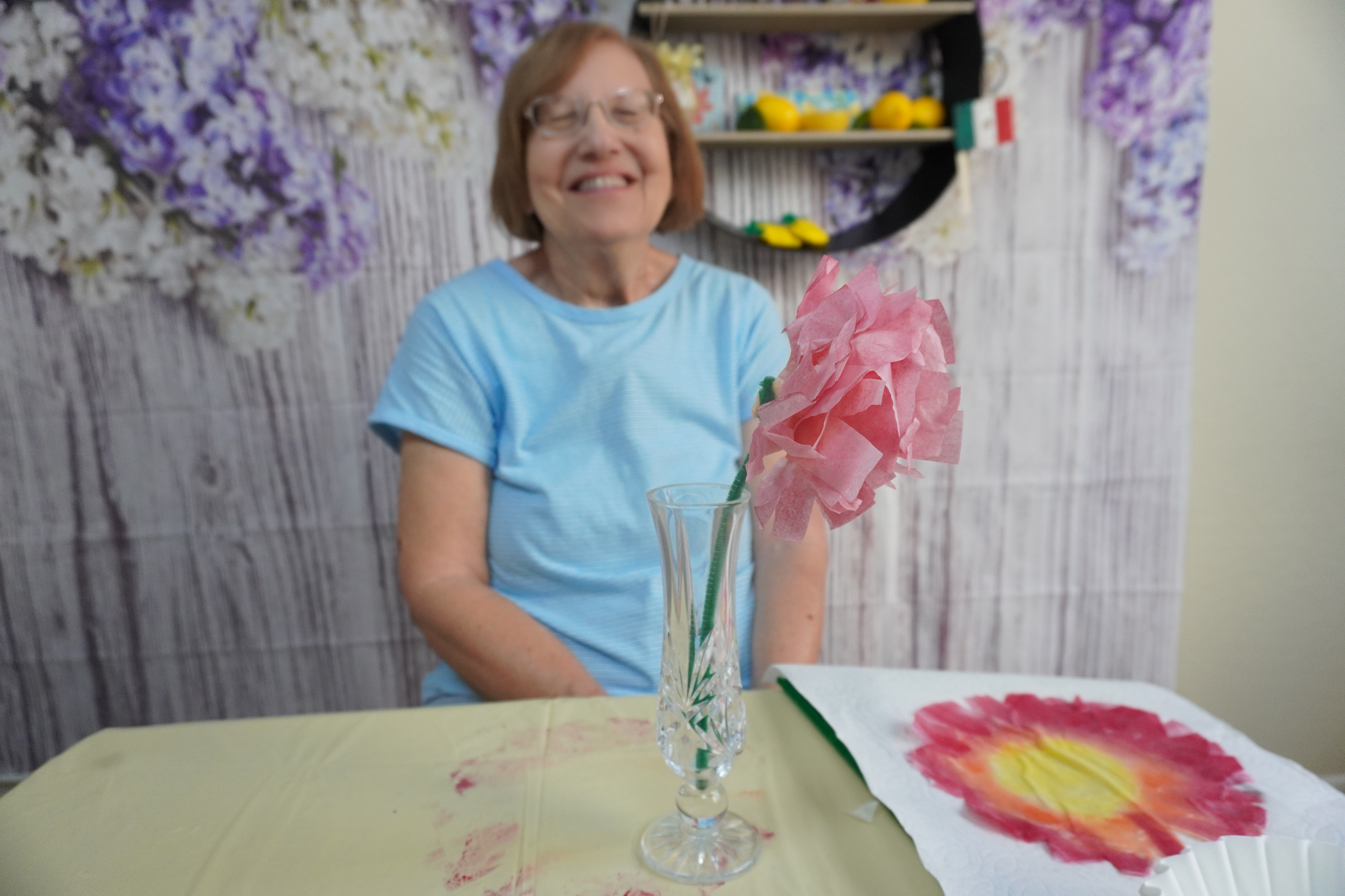 DIY How To Make Easy Simple Colored Coffee Filter Flowers for Preschool and All Ages
